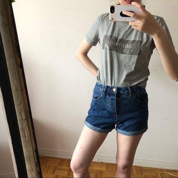 BLUE DENIM SHORTS - Picture 3 of 6